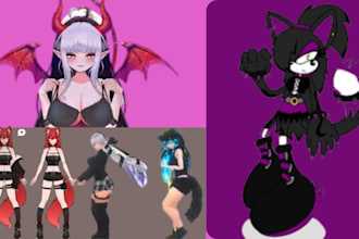 edit upload 3d character model furry avatar vrc avatar vtuber anime