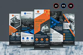 design a custom ,roll up, retractable banner for your brand