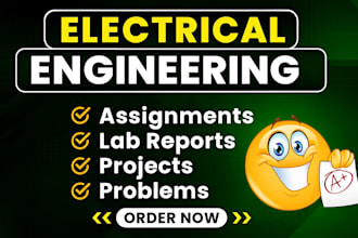 do electrical engineering assignments,lab reports,projects and problems