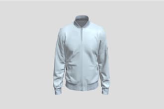 model 3d cloth modelling, 3d men and woman wear or 3d garment animation