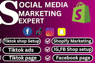 create tiktok shop, fb shop, ig shop for shopify website to boost shopify sales