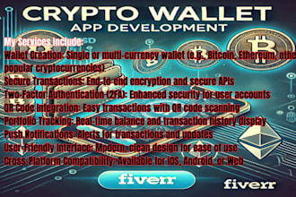 develop ai secure crypto wallet app, crypto portfolio tracker, trading bot, nft