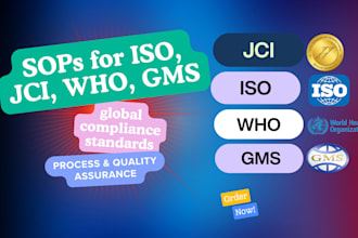 sops and care models iso, jci, who and gms compliance