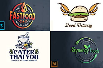do fast food truck and restaurant logo design