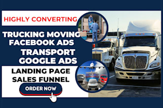 generate trucking leads moving leads transport leads landing page sales funnel