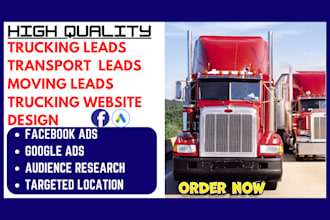 trucking leads trucking website moving leads transport leads landing page