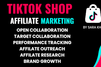 help you in tiktok shop affiliate marketing and manage your tiktok shop