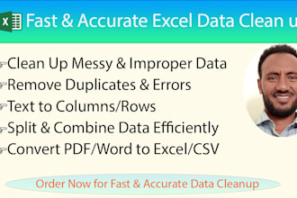 clean, organize, merge, or split your excel or CSV data