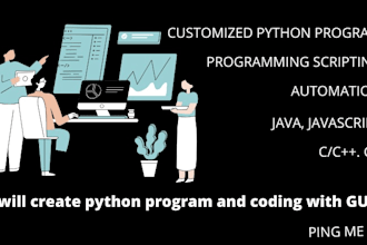 create python programs and coding with gui
