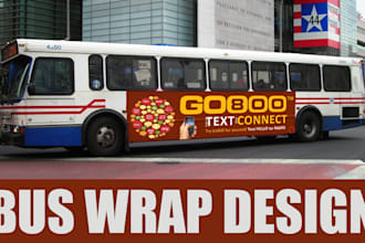 create unique, amazing and attractive bus wrap, vehicle wrap, truk wrap