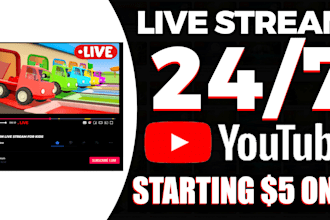 setup non stop 24 7 live stream youtube meditation,lofi,song
