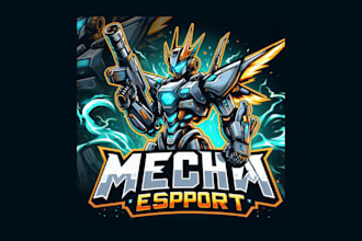 design a modern mecha esports mascot logo for your company
