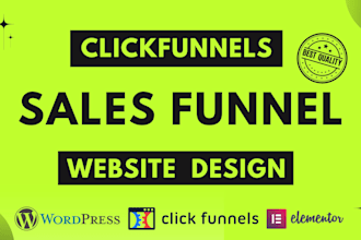 be your click funnel expert, build clickfunnels sales funnel website