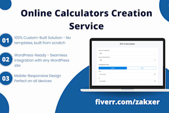 build online web calculator for your website wordpress