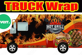 do a creative vehicle wrap for your van, car, ford van, truck or vehicle graphic
