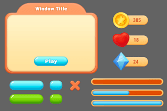create 2d game UI graphic