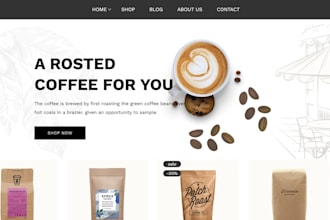 design a high converting shopify store for coffee brands and roasters