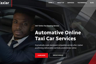 create taxi booking website, chauffeur, limousine and taxi booking website