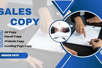 write persuasive sales copy, compelling email copy, ad copy, website content