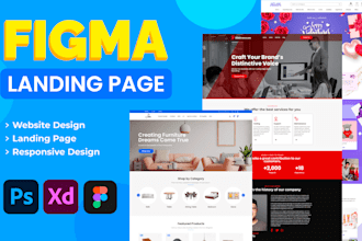 do figma landing page, wordpress landing page, website mockup, website redesign