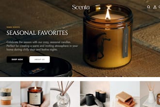 design candle shopify store scented candle handmade candle candle website