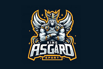 do asgard esports mascot logo with my unique creative vision