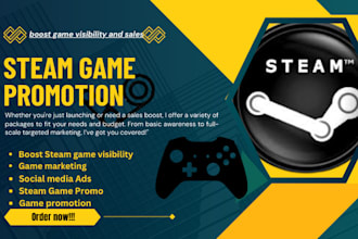 promote your steam game, game marketing to boost game visibility and sales