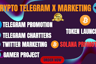 promote your telegram community, gamer, xtwitter, token launch, crypto, memecoin