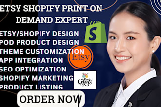 setup etsy print on demand shopify printful store, printify, shineon, gelato pod