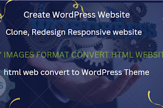 build wordpress website and redesign responsive website