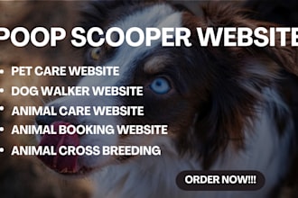 do poop scooper website, pet care website, dog walker, jobber, booking form