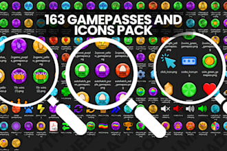 give you 163 UI icons, vector, badges for roblox
