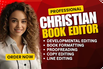 developmental edit proofread christian book journal daily devotional editor