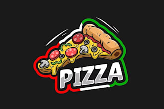 design high quality pizza logo for your business with 24 hours