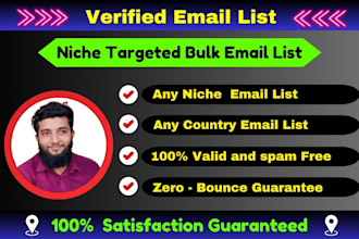 do 10k niche target email list,b2b,bulk email bounce testing for email marketing