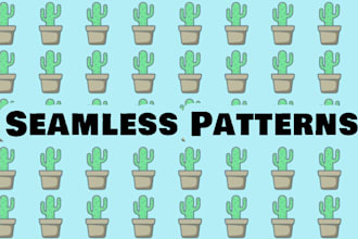 create vector seamless patterns for textile print, fabric design