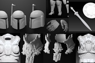 design 3d cosplay model, 3d armor, 3d weapon wearable cosplay prop 3d printing