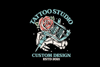 make sophisticated tattoo studio logo