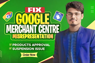 fix google merchant center suspension and misrepresentation