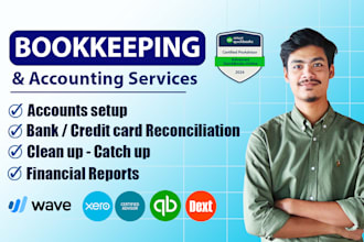 do bookkeeping and clean up in quickbooks online xero wave