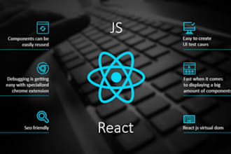 develop frontend using javascript and react js