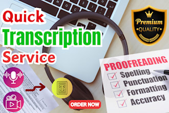 transcribe audio to text and video transcription service in 24 hrs