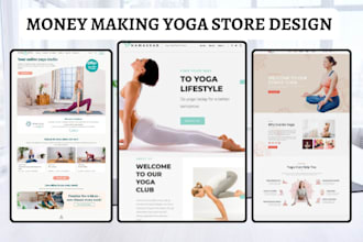 design profitable yoga shopify  fitness store yoga dropshipping website