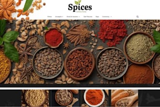 design spices shopify herb sauce seasoning grocery store food recipe website