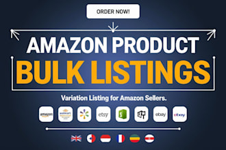 do bulk product upload, ecwid product listing, amazon, shopify ecommerce store