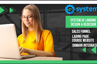 create systeme io sales funnel, landing page in systeme io