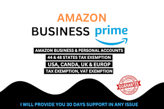 create your amazon business prime tax exempt id without  llc