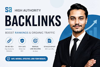 build high quality SEO backlinks from da 90 authority websites