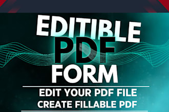 convert recreate or format PDF, editable or fillable PDF form