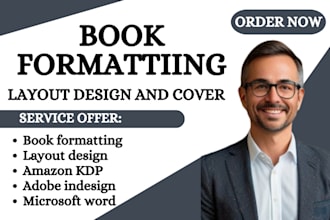 do book formatting and layout design kindle ebook editing paperback cover resize